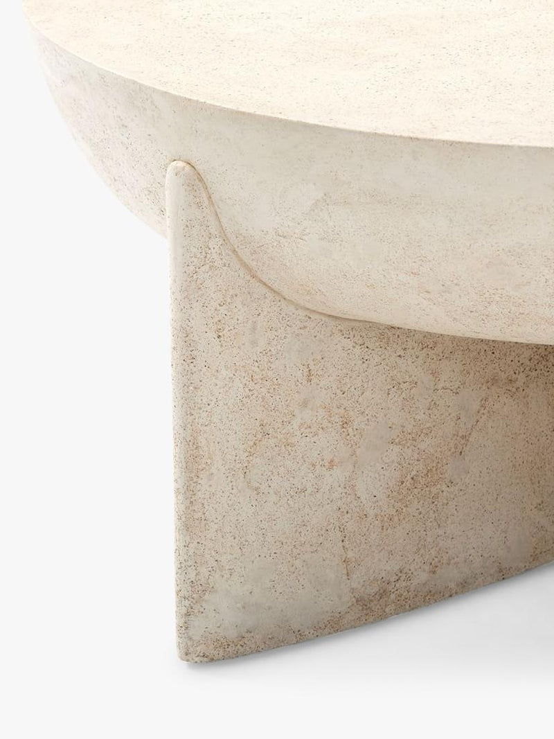 West Elm lava stone coffee table white 76cm, UK version