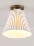 Original BTC Hector Pleat bone china ceiling light natural, UK version