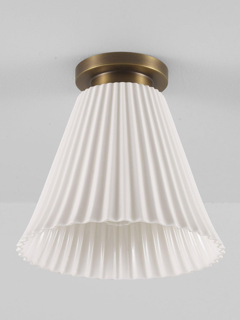 Original BTC Hector Pleat bone china ceiling light natural, UK version