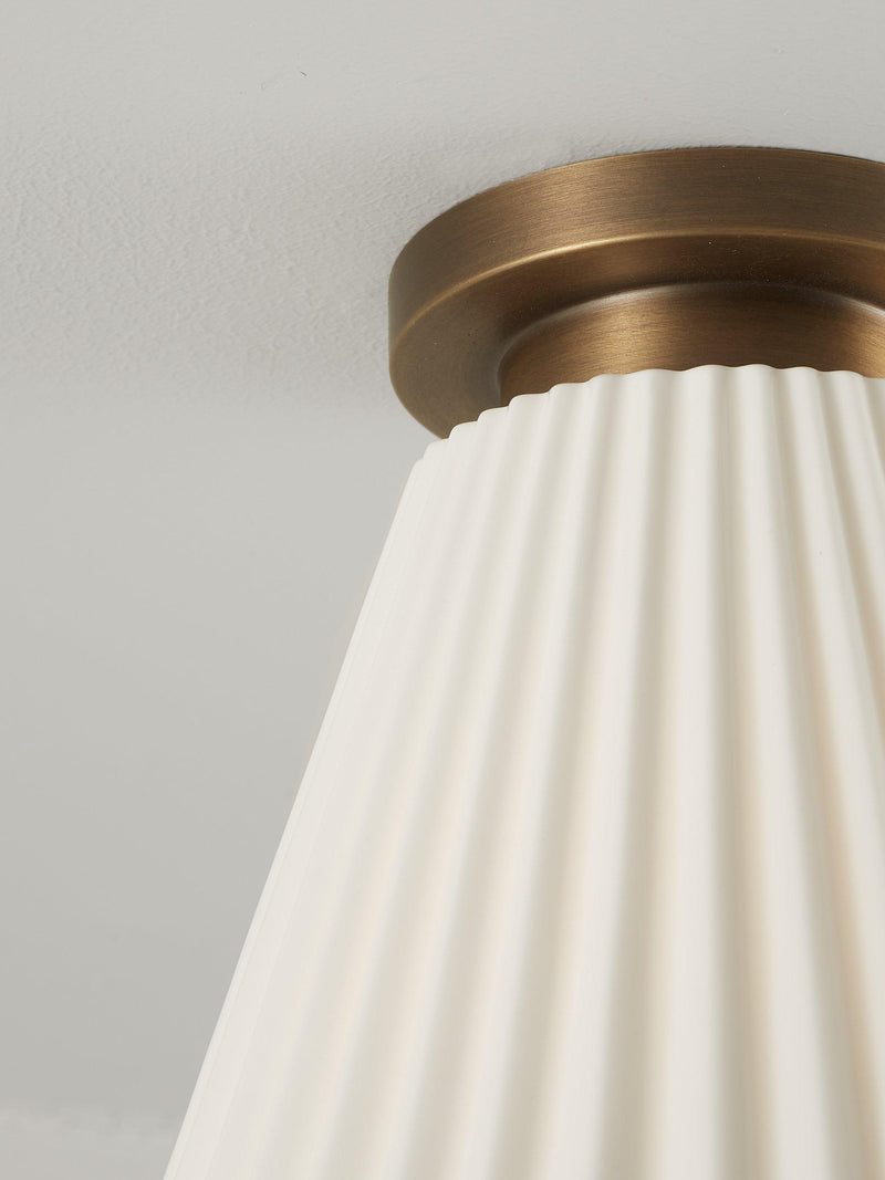 Original BTC Hector Pleat bone china ceiling light natural, UK version