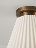 Original BTC Hector Pleat bone china ceiling light natural, UK version