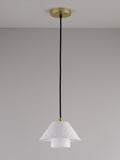 Original BTC Oxford double bone china shade pendant light, UK version