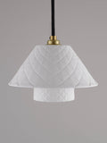Original BTC Oxford double bone china shade pendant light, UK version