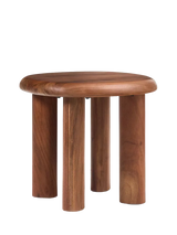 John Lewis West Elm Cannellini Acacia Wood Side Table, Cool Walnut, H47 x W51 x D51cm- Buy online at McGrocer