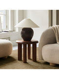 West Elm Cannellini acacia wood side table cool walnut, UK version