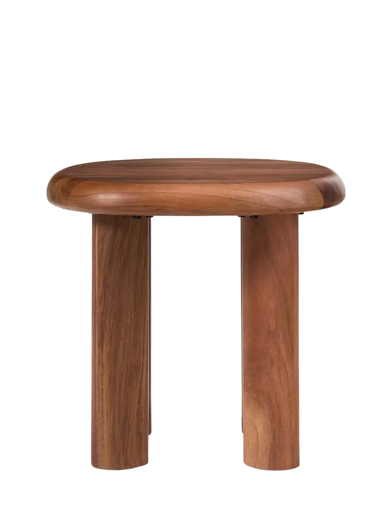 West Elm Cannellini acacia wood side table cool walnut, UK version