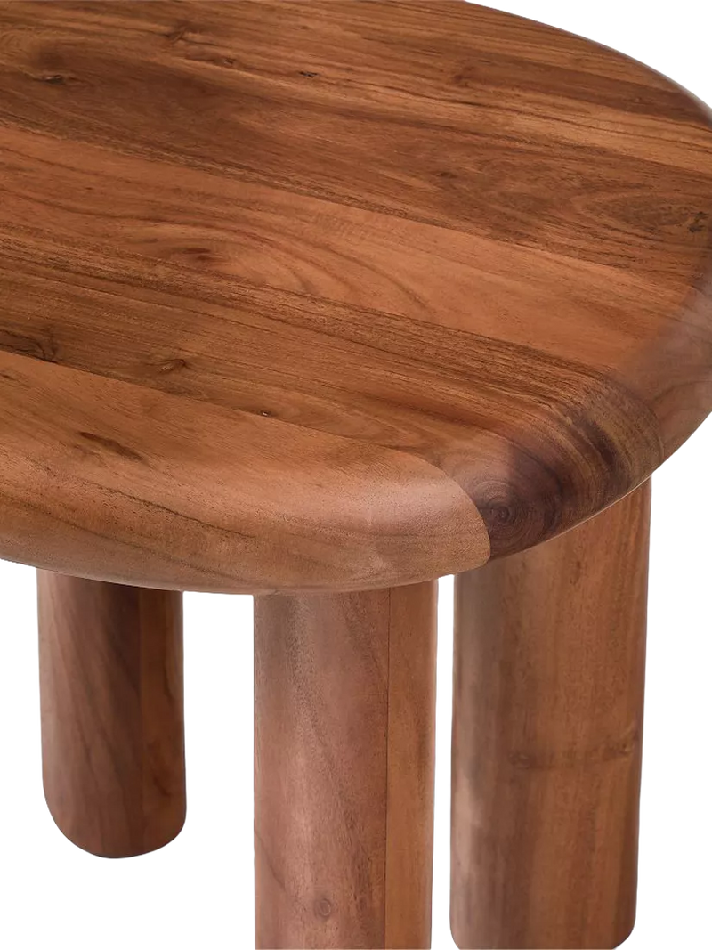 West Elm Cannellini acacia wood side table cool walnut, UK version
