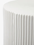 West Elm fluted earthenware side table white, UK version