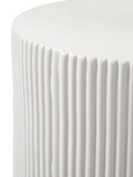 West Elm fluted earthenware side table white, UK version