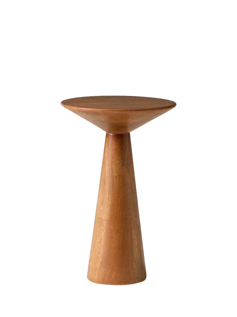 West Elm mango wood side table cool walnut 46cm, UK version