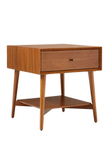 John Lewis West Elm Mid-Century Wood Side Table, Acorn- Buy online at McGrocer