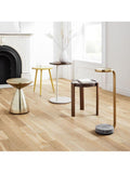 West Elm Murray marble base drinks table antique brass, UK version