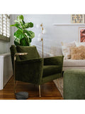 West Elm Murray marble base drinks table antique brass, UK version