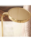 West Elm Murray marble base drinks table antique brass, UK version