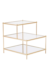 John Lewis West Elm Terrace Side Table Antique Brass H59.4 x W51.1 x D61cm- Buy online at McGrocer