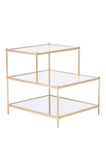 West Elm Terrace Side Table Antique Brass 59cm height - British product