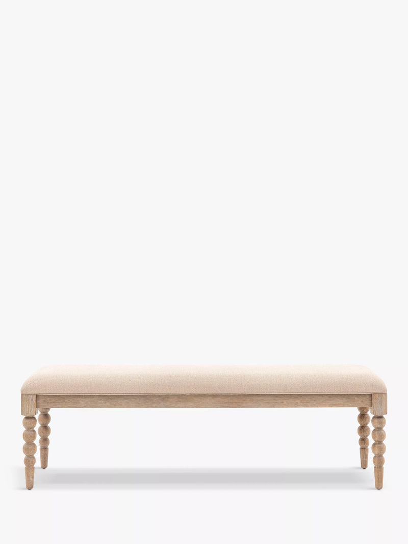Gallery Direct Bessemer oak upholstered dining bench 145cm, UK version