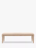 Gallery Direct Bessemer oak upholstered dining bench 145cm, UK version