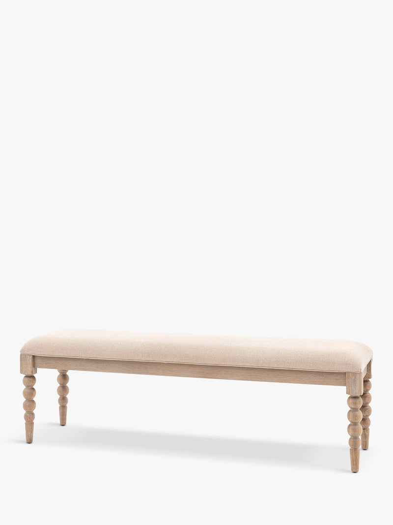 Gallery Direct Bessemer oak upholstered dining bench 145cm, UK version