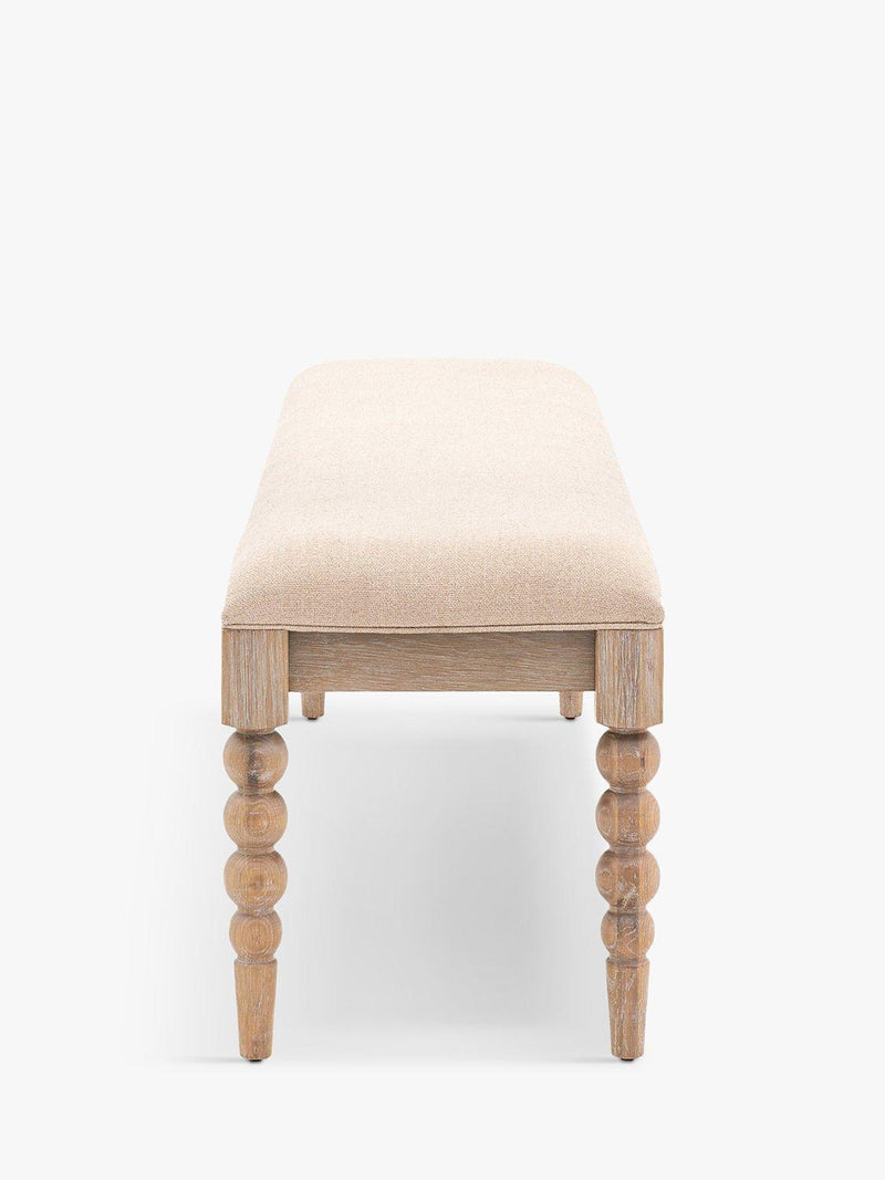 Gallery Direct Bessemer oak upholstered dining bench 145cm, UK version