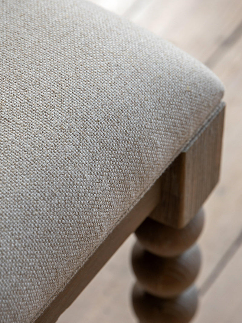 Gallery Direct Bessemer oak upholstered dining bench 145cm, UK version