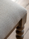 Gallery Direct Bessemer oak upholstered dining bench 145cm, UK version