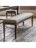 Gallery Direct Bessemer oak upholstered dining bench 145cm, UK version