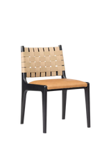 John Lewis West Elm Dunham Dining Chair, Sesame/Black- Buy online at McGrocer