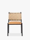 West Elm Dunham dining chair with leather and fabric - British product
