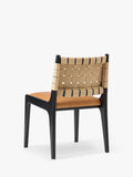 West Elm Dunham dining chair with leather and fabric - British product