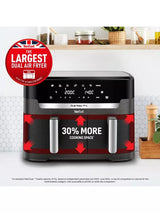 John Lewis Tefal Easy Fry XXL Dual Drawer Air Fryer, 11L, Grey- Buy online at McGrocer