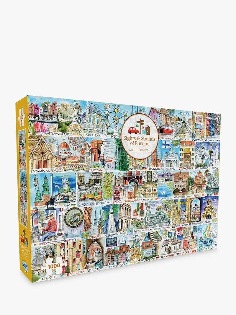 Gibsons Sights & Sounds of Europe jigsaw puzzle 1000 pieces, UK version
