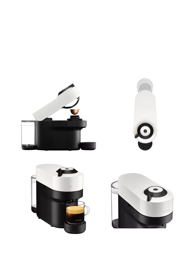 KRUPS white coffee machine with milk frother and mugs, imported from the UK
