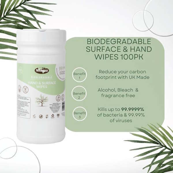 Nilaqua disinfectant wipes multi purpose 100 wipes, imported from the UK