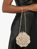 Dune London floral diamante clutch bag, gold (British brand)