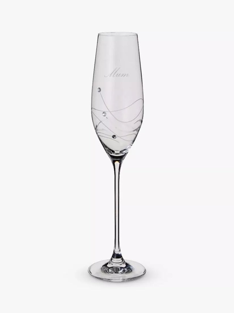 Dartington Crystal engraved mum champagne flute 210ml - British product