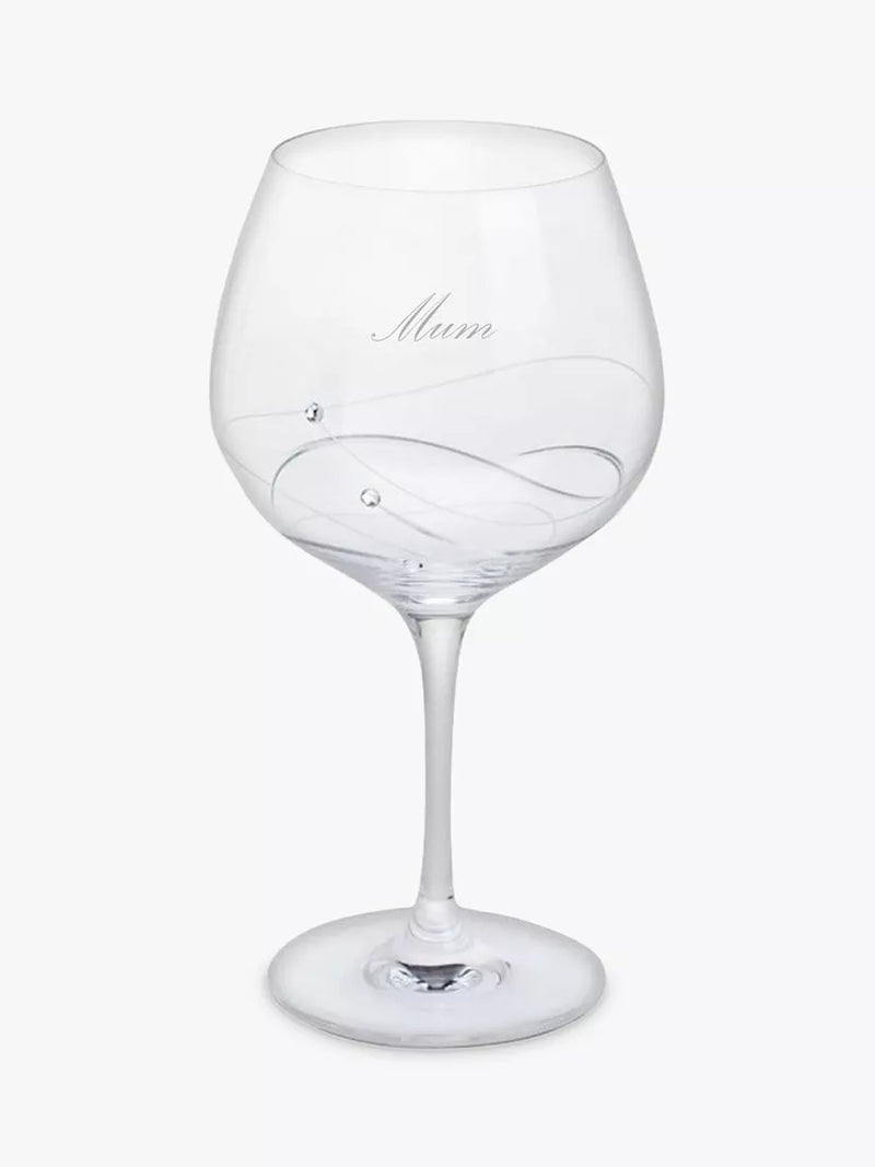 Dartington Crystal Mum engraved gin glass 610ml - British product