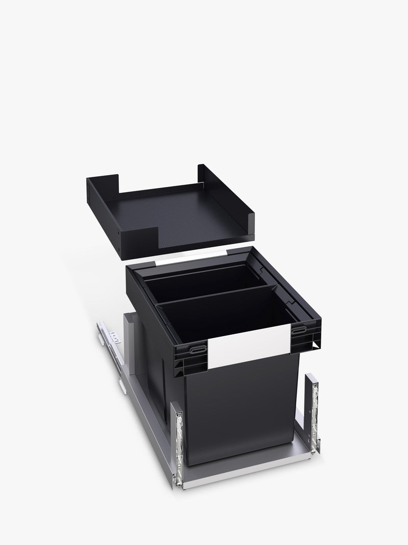 BLANCO under counter pull-out kitchen bin dark grey 2x26L - British product