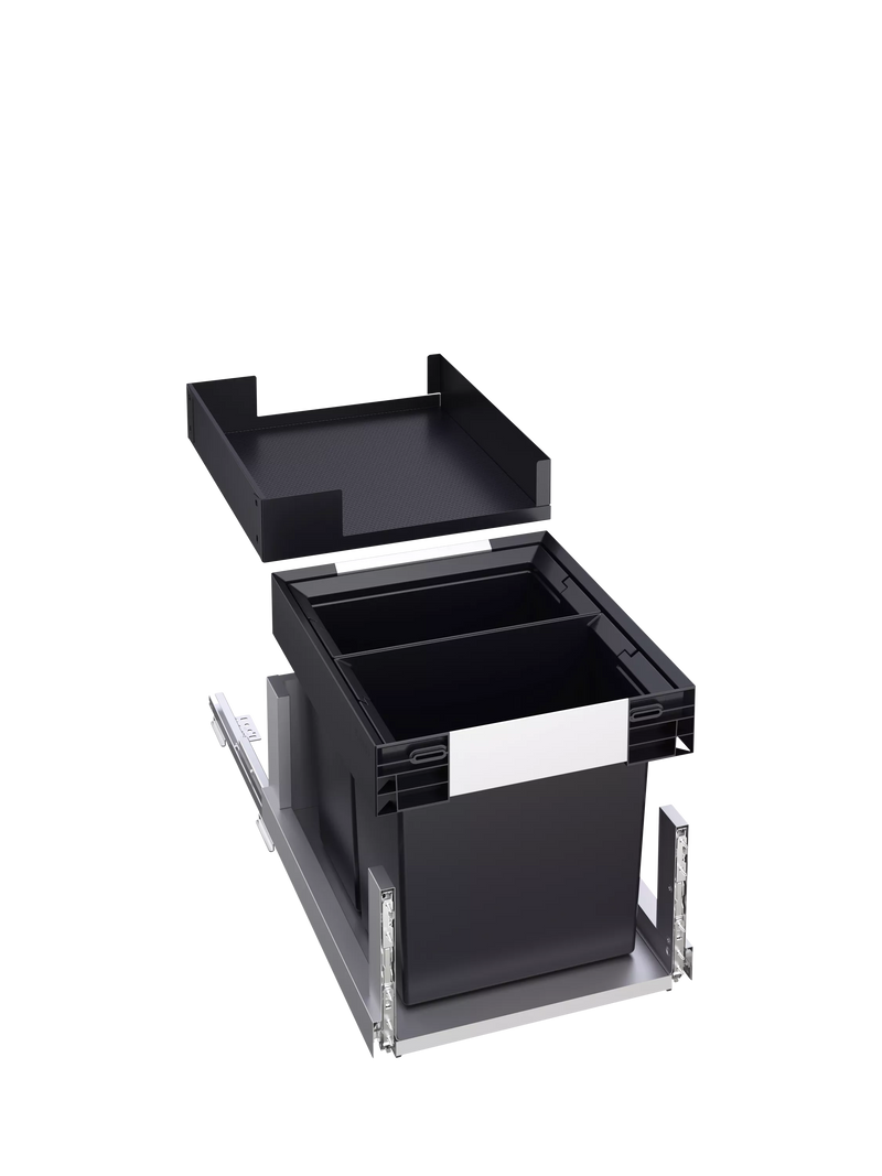 BLANCO under counter pull-out kitchen bin dark grey 2x26L - British product