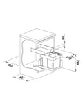 BLANCO under counter pull-out kitchen bin dark grey 2x26L - British product