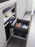 BLANCO under counter pull-out kitchen bin dark grey 2x26L - British product