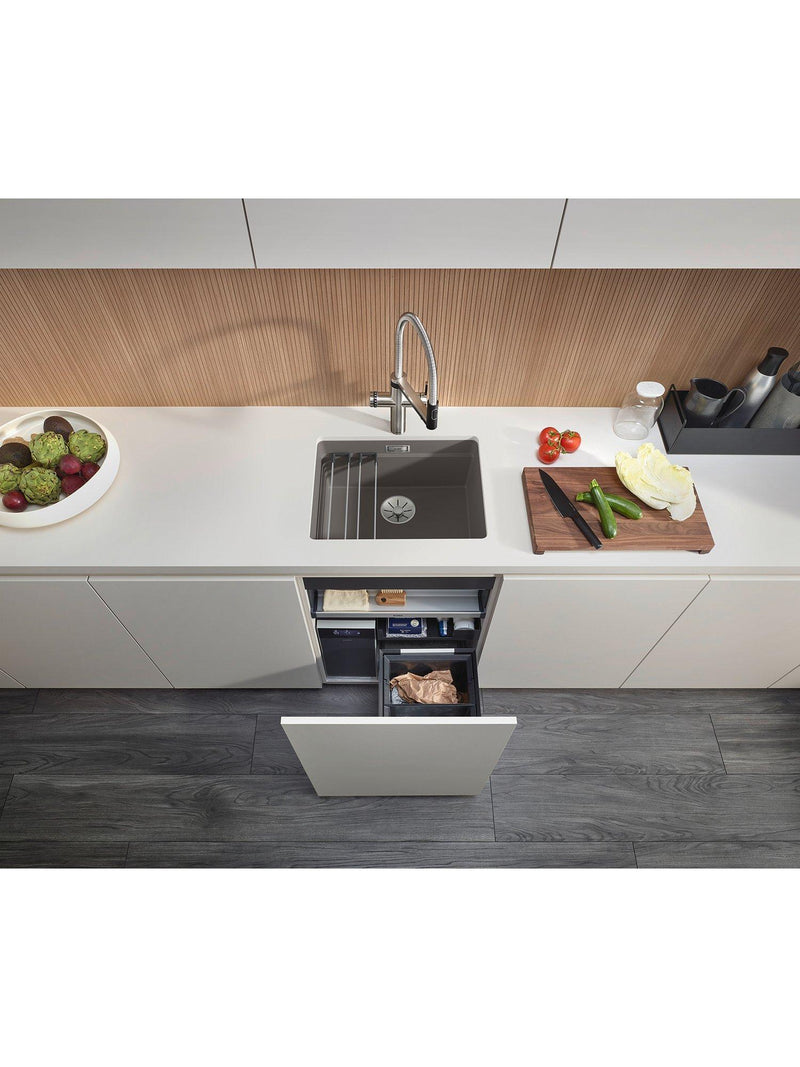 BLANCO under counter pull-out kitchen bin dark grey 2x26L - British product