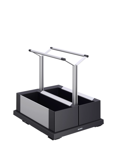 John Lewis BLANCO Portable Kitchen Storage Caddy Double Dark Grey- Buy online at McGrocer