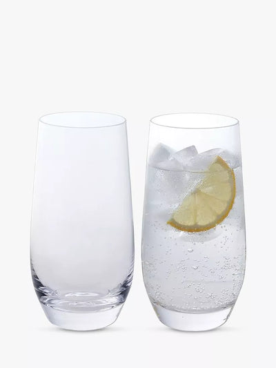 John Lewis Dartington Crystal Wine & Bar Highball Glass Clear Highball Drinking Glasses Set of 2, 450ml- Buy online at McGrocer