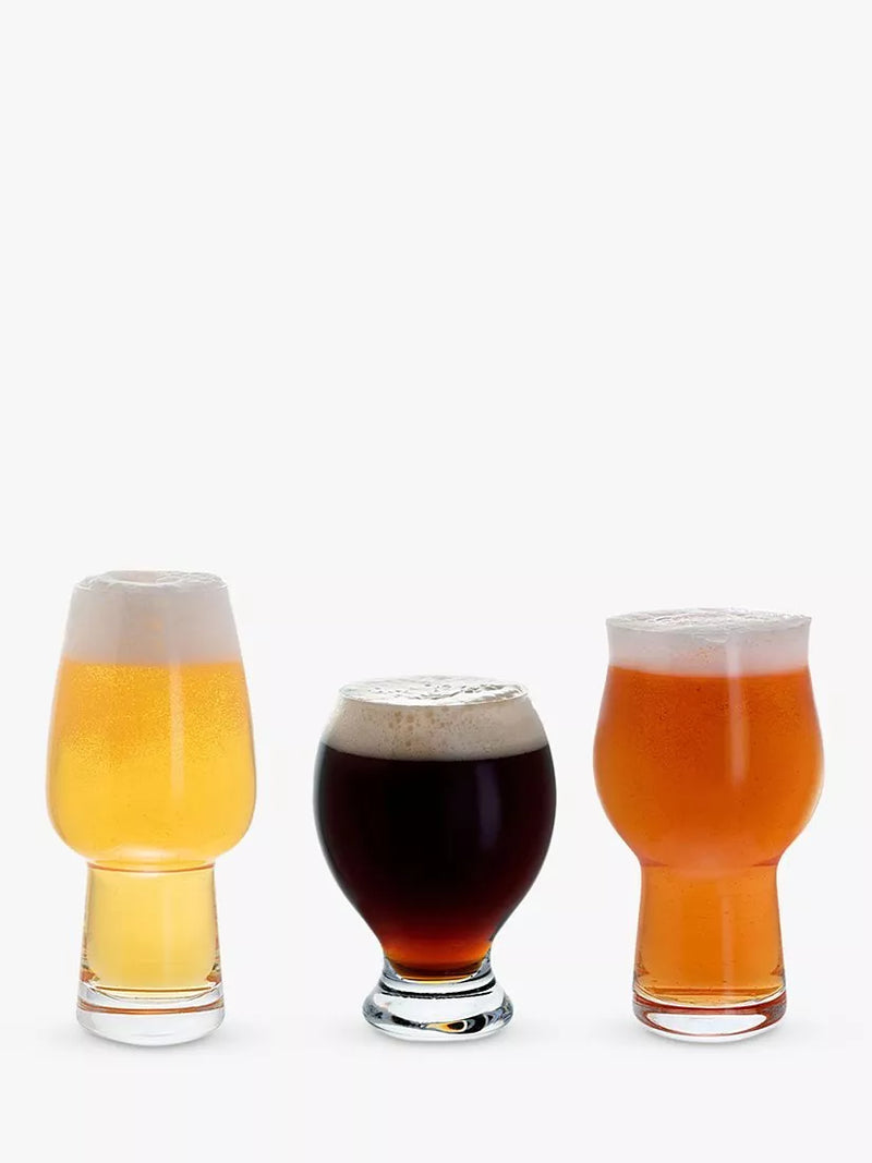 Dartington Crystal Cheers Beers glasses set of 3, UK version