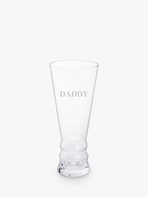 Dartington Crystal Brew Craft Daddy Engraved Pilsner Lager Beer Glass 500ml
