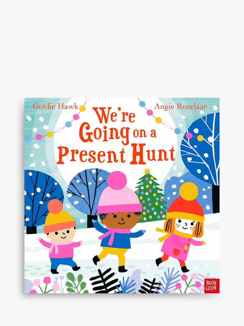 Nosy Crow We're Going On A Present Hunt Christmas paperback book 26.6cm width, imported from the UK