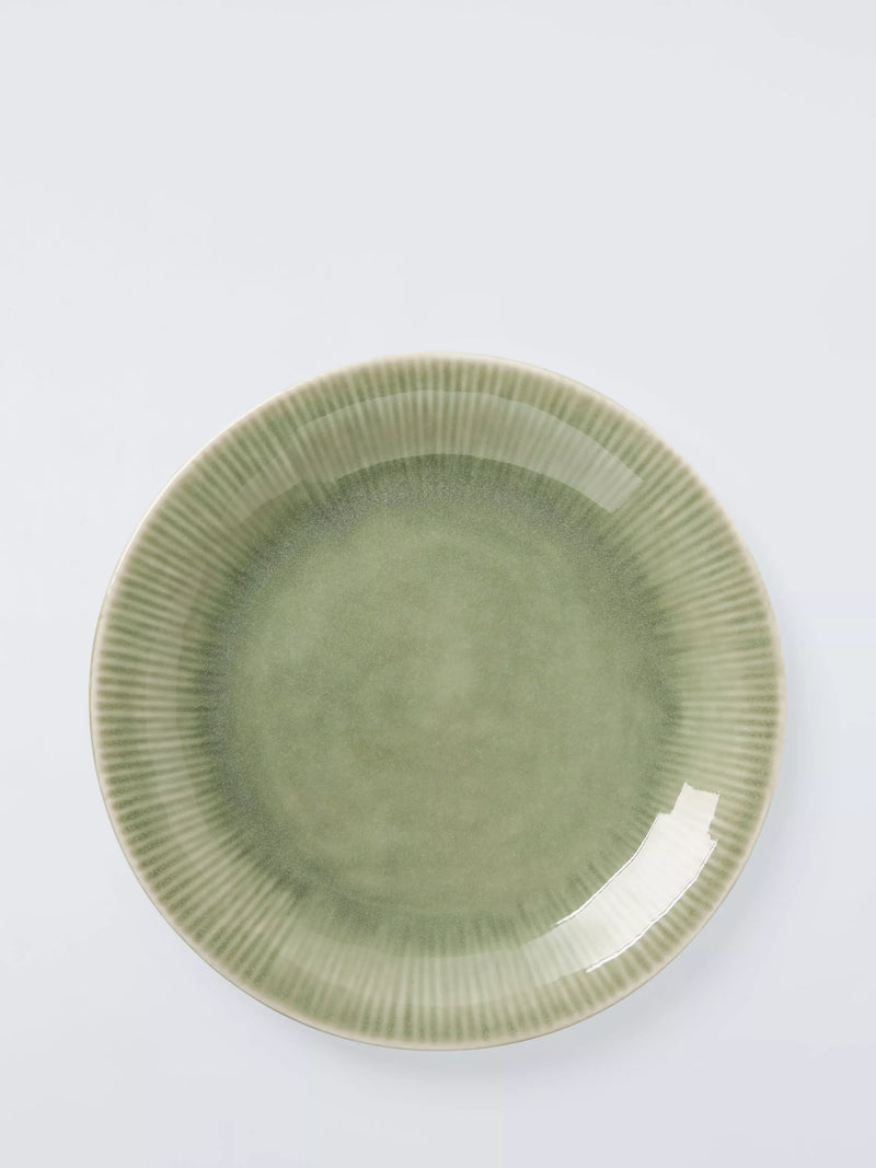 John Lewis Leckford stoneware salad plate 22cm green (British brand)