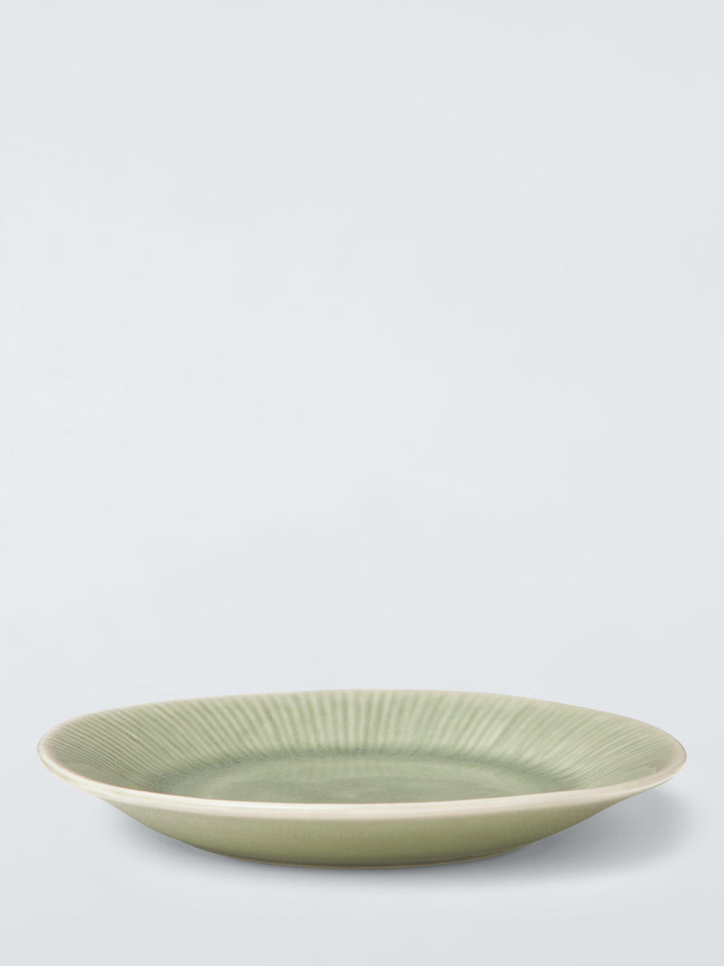 John Lewis green stoneware side plate 16cm, imported from the UK