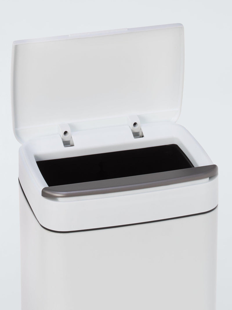John Lewis rectangular touch bin 6L white, UK version